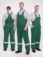 Полукомбинезон зимний Экспертный-Люкс (тк.Смесовая,210), зеленый