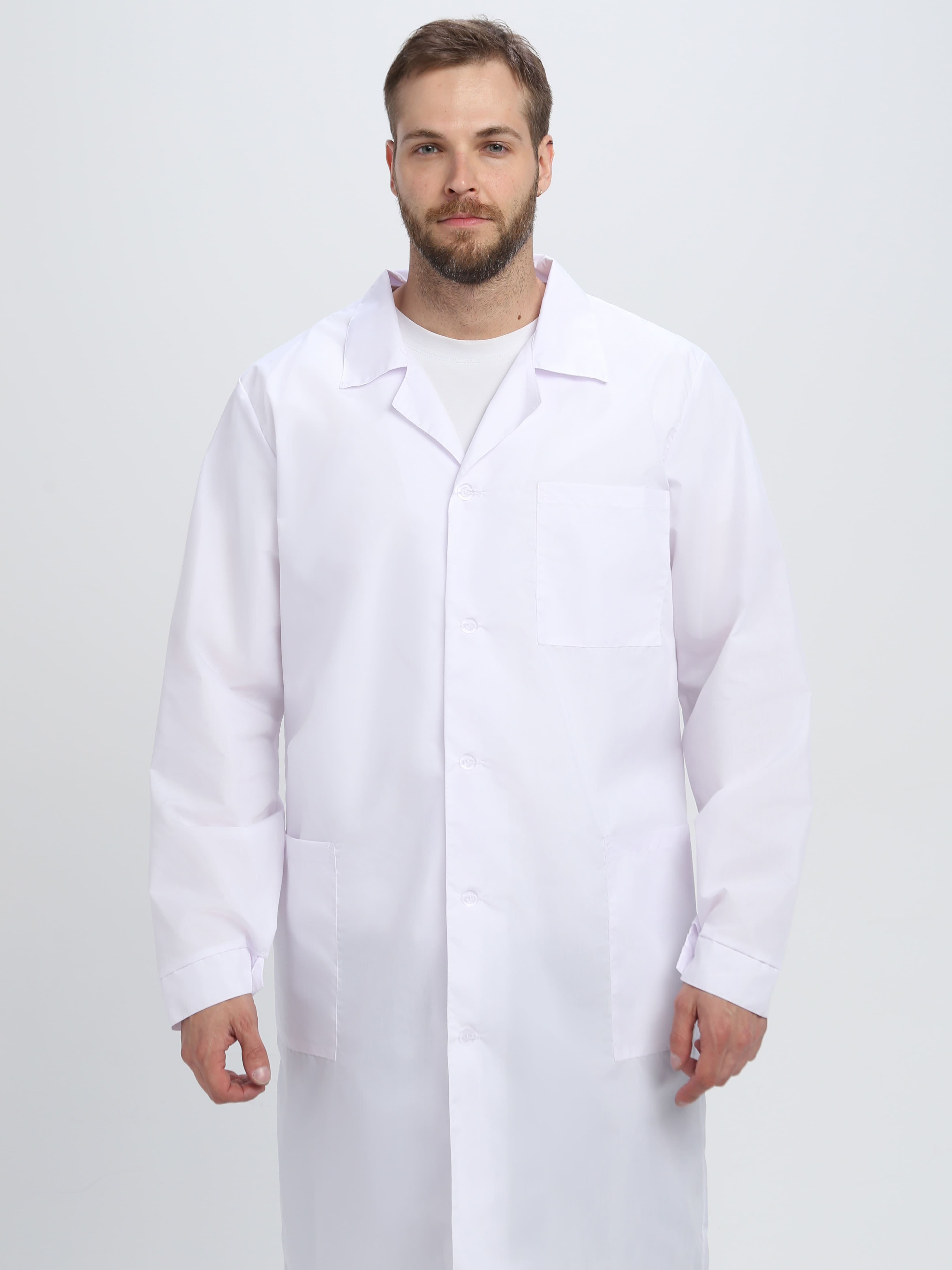 Халат мужской Классика (тк.ТиСи), белый
