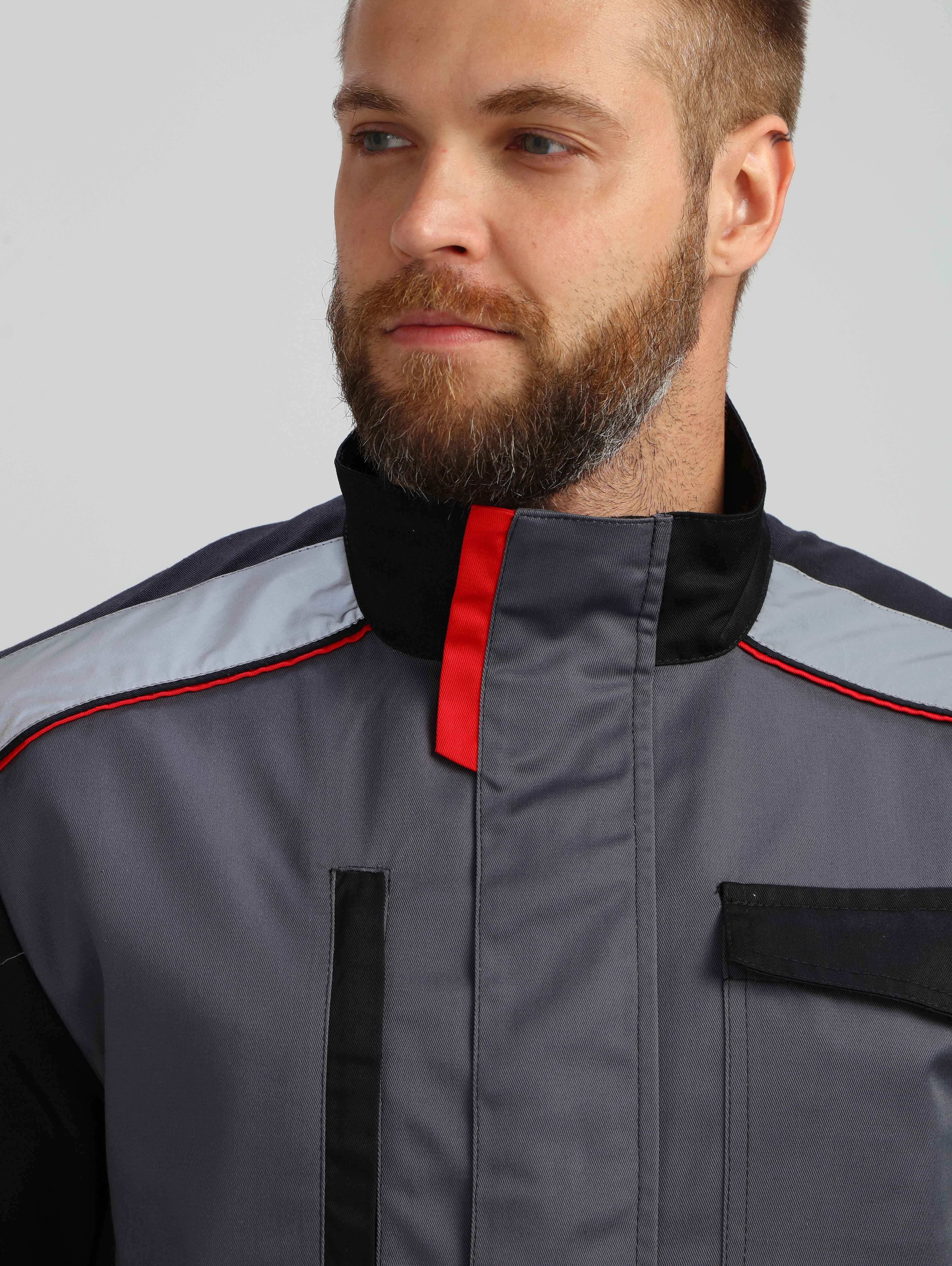 Костюм Сервис NEW (тк.Смесовая,240) п/к, серый/черный