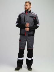 Костюм Сервис NEW (тк.Смесовая,240) п/к, серый/черный