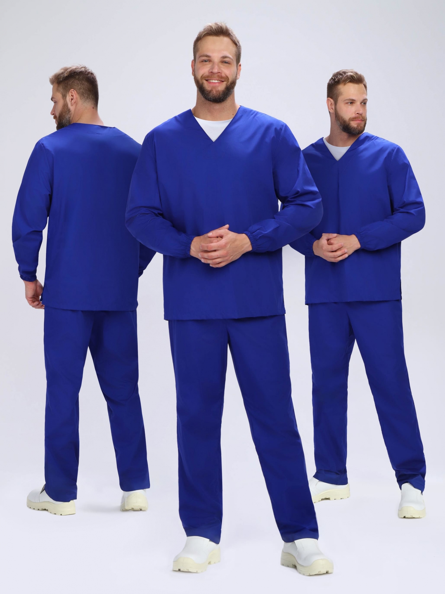 Костюм мужской ХАССП-База (тк.ТиСи,120), васильковый