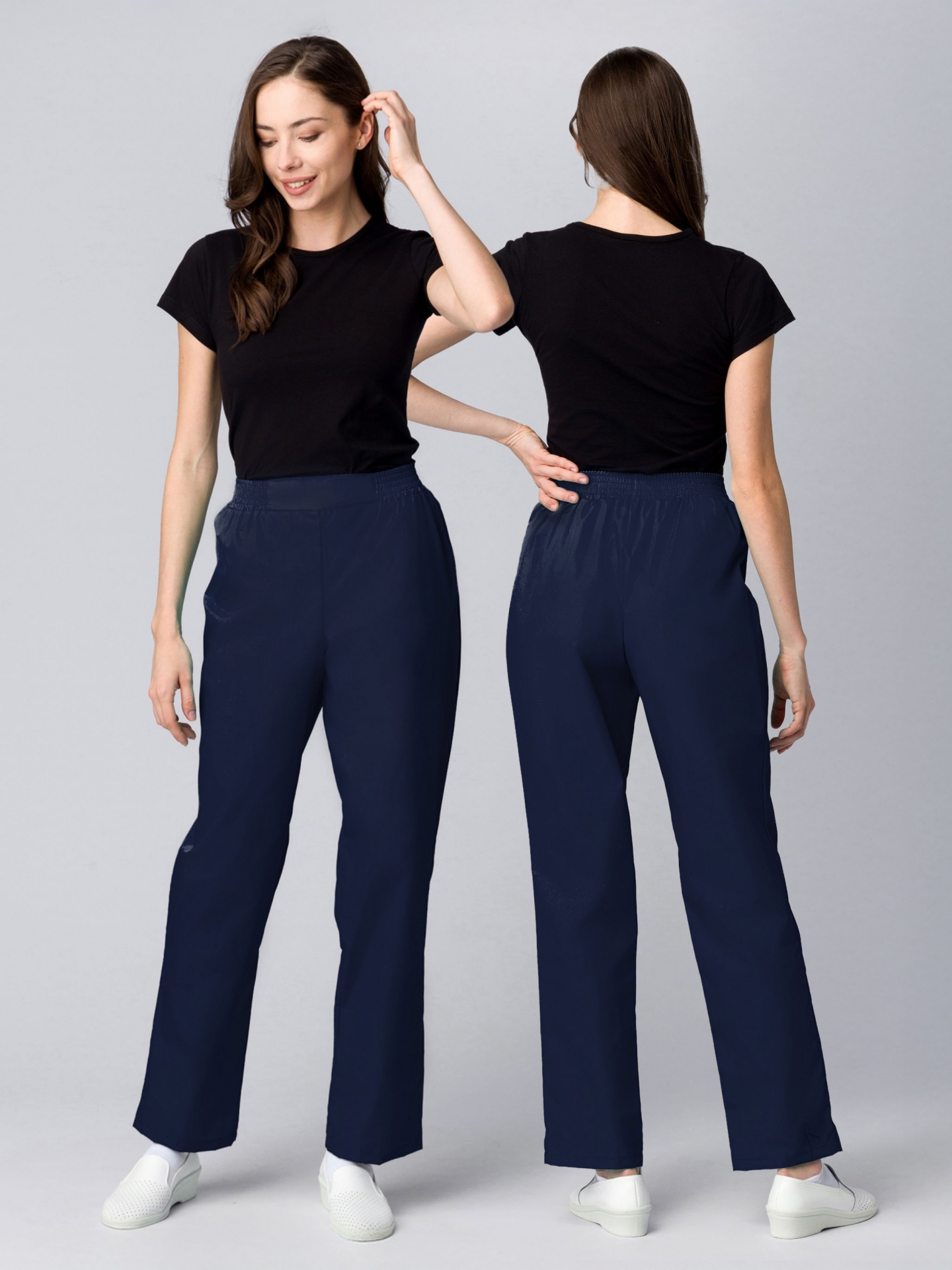 Брюки женские Классик (тк.ТиСи), т.синий
