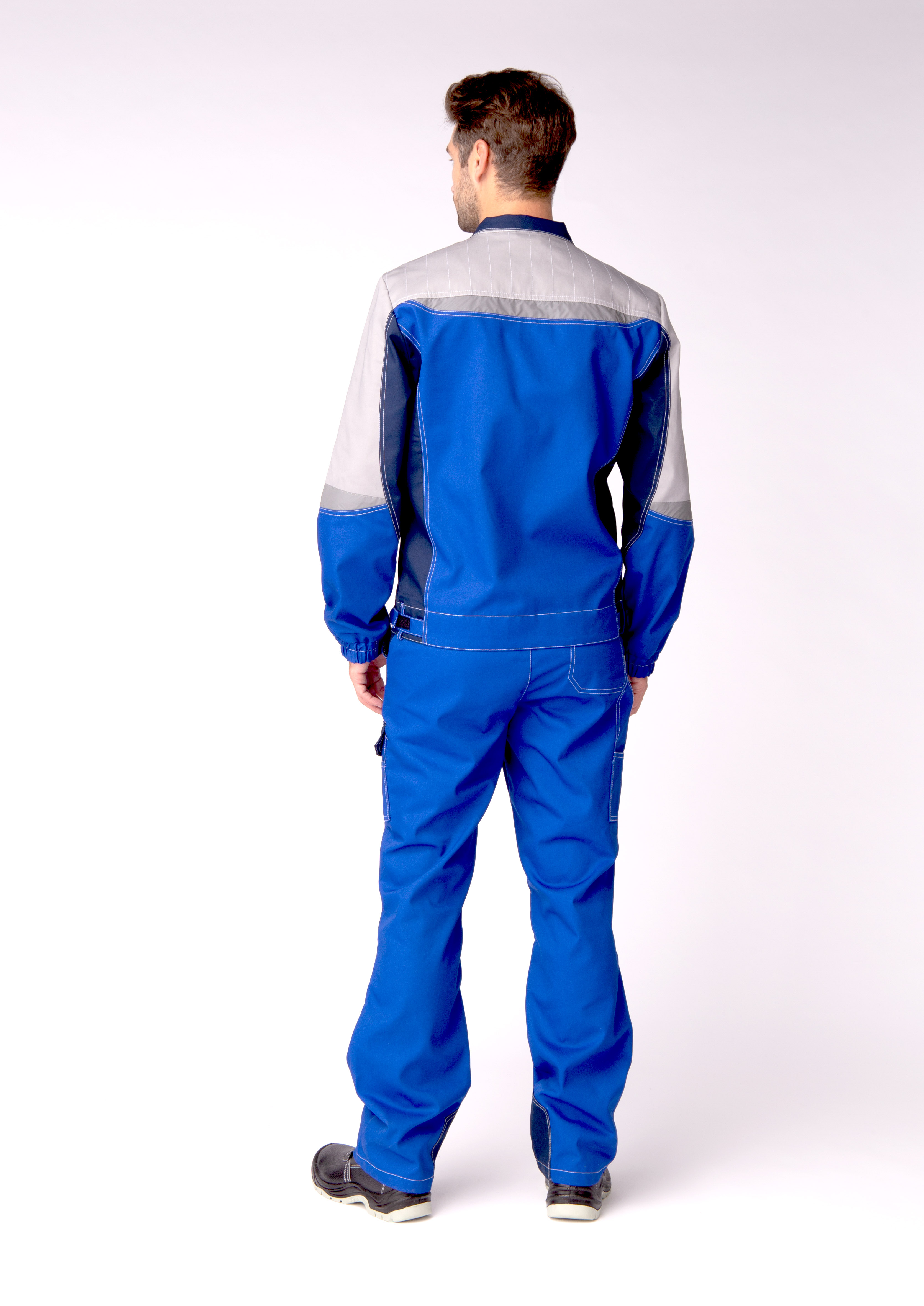 Костюм Формула (тк.Смесовая,240) п/к, васильковый/т.синий/св.серый