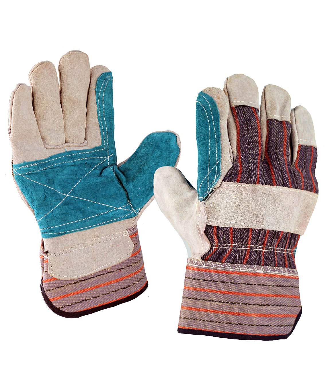 Перчатки спилковые комбинированные с усилением (тип ДОКЕР)