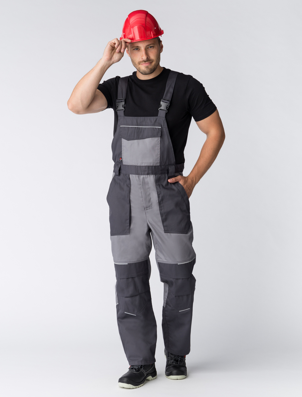 Полукомбинезон Лидер (тк.Балтекс,210), т.серый/св.серый