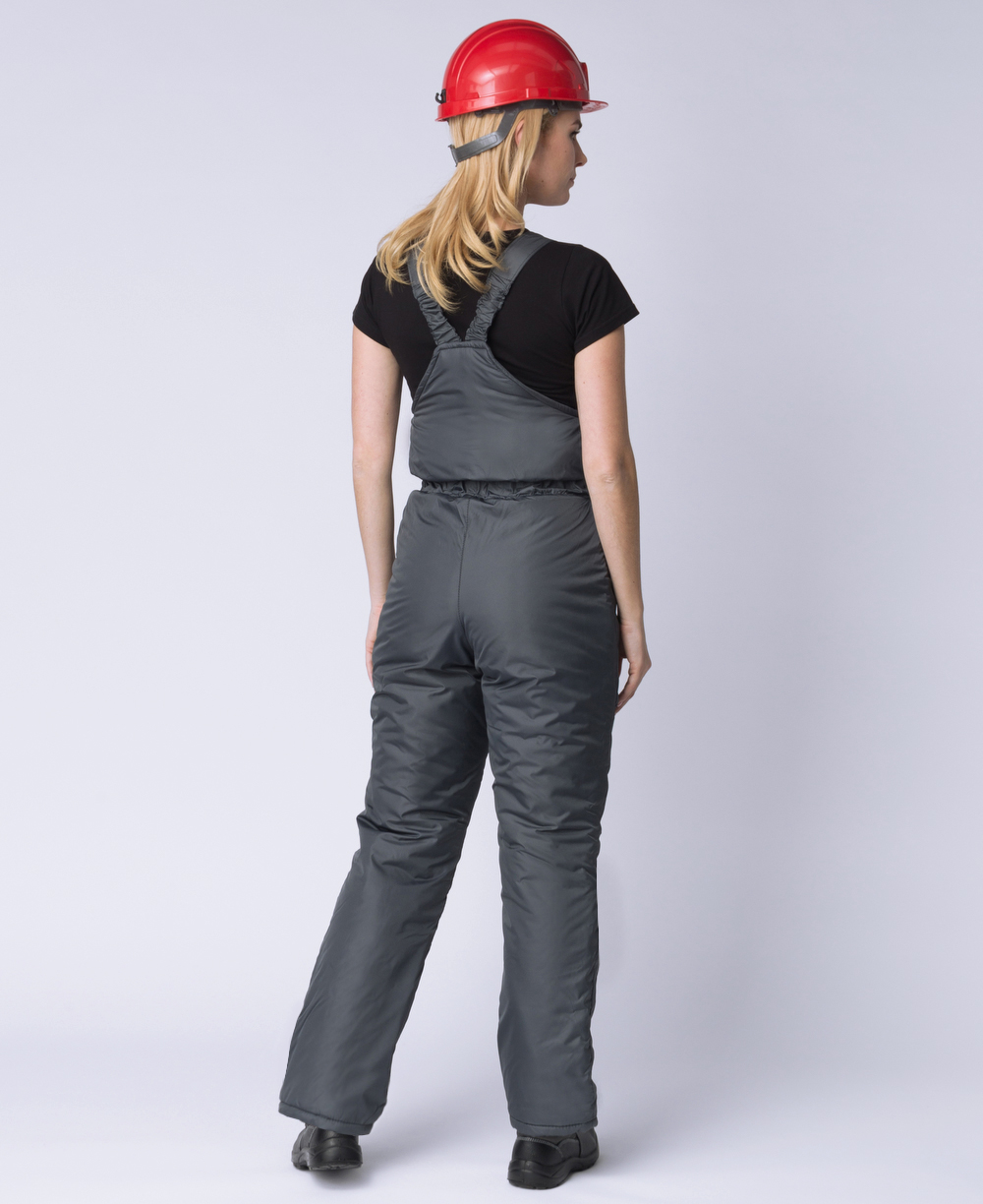 Полукомбинезон зимний женский Снежана (тк.Дюспо), т.серый