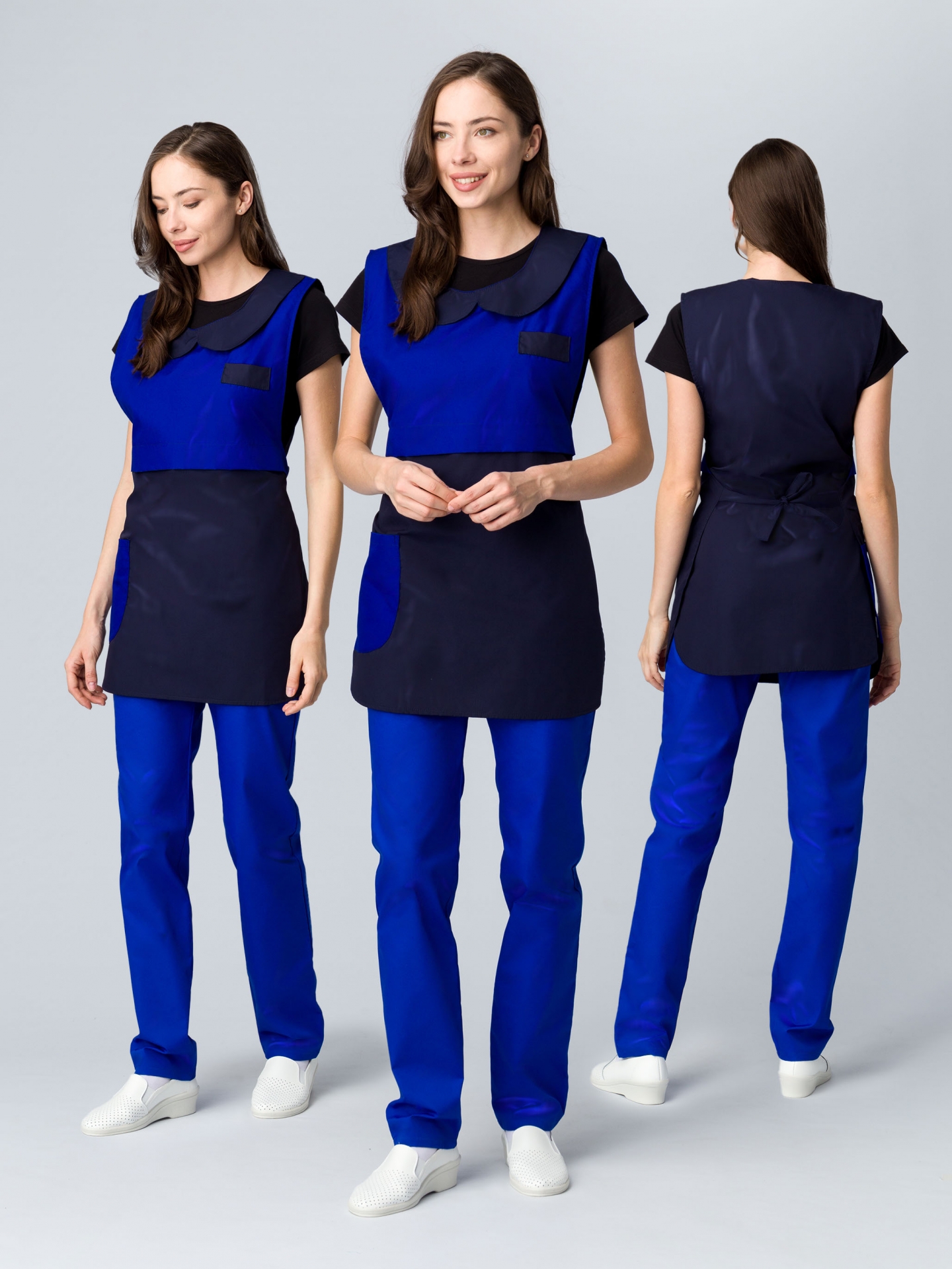 Фартук-сарафан Монро (тк.ТиСи), т.синий/васильковый