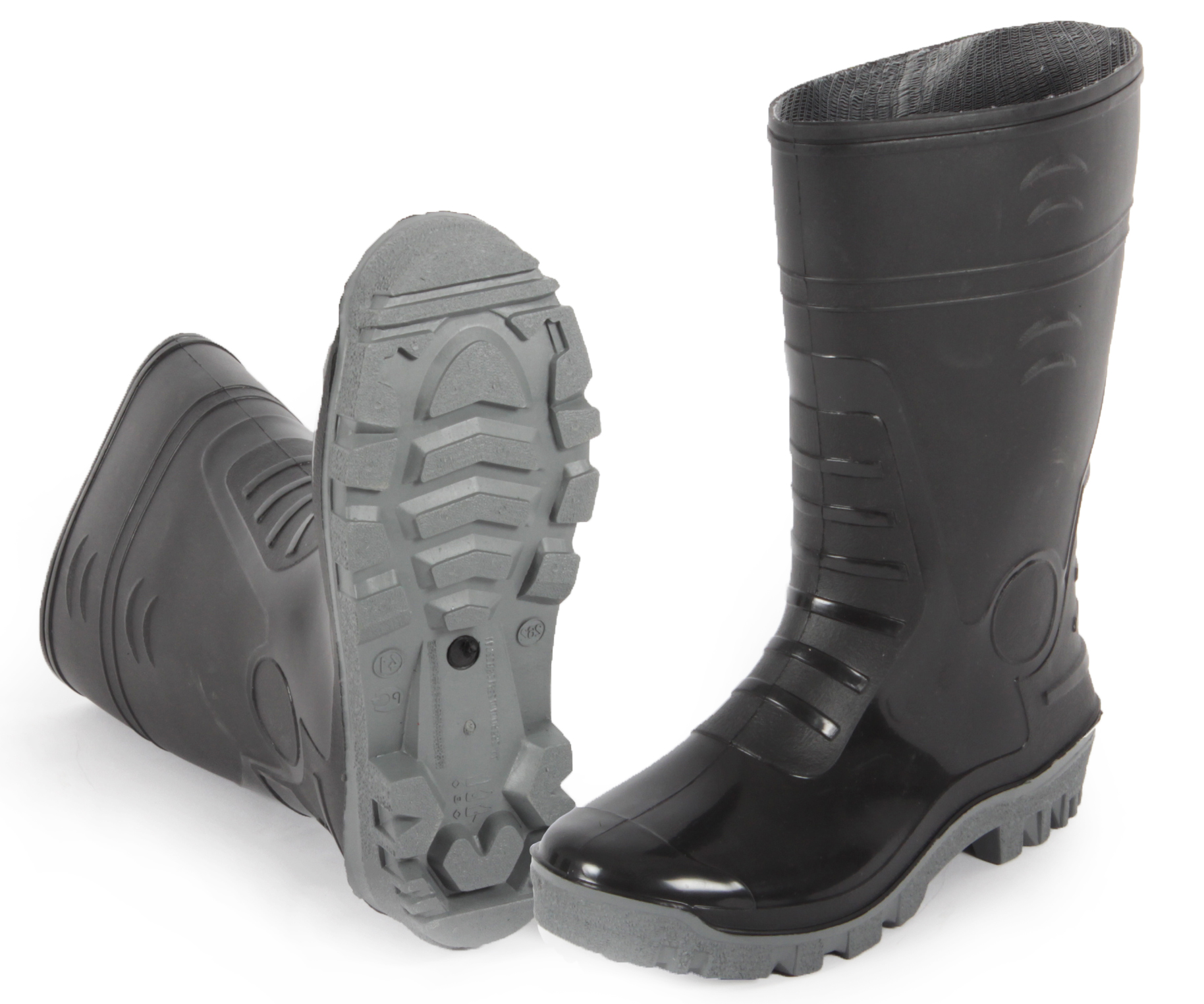 Сапоги мужские ПВХ двухкомпонентные, черный