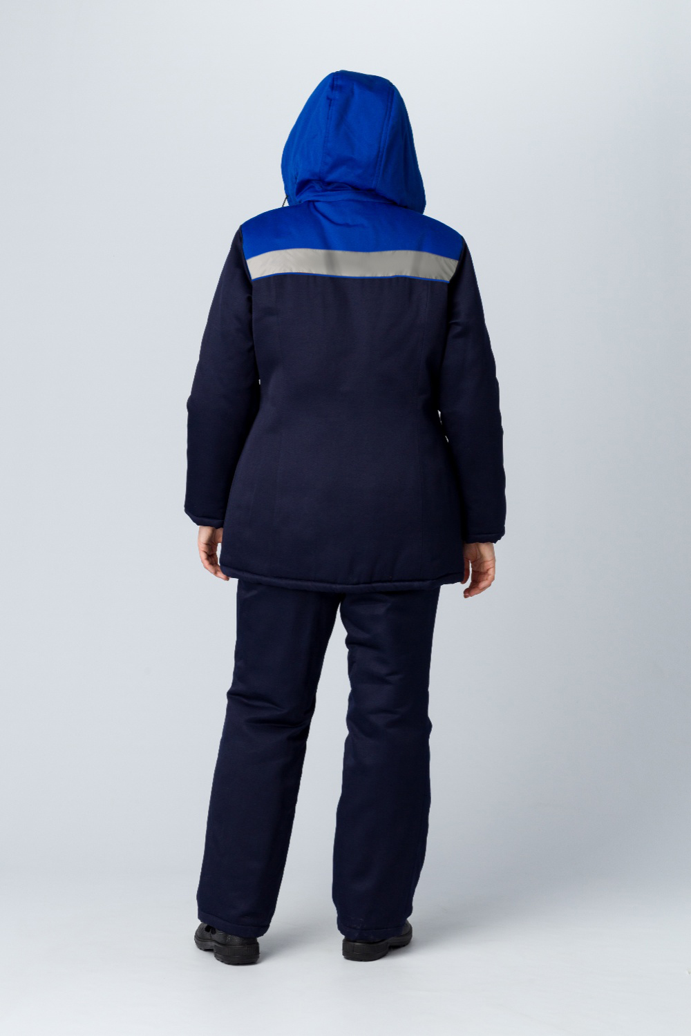 Куртка зимняя женская Вьюга СОП (тк.Смесовая,210), т.синий/васильковый