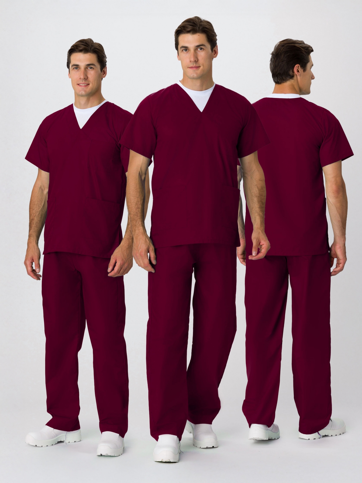 Костюм универсальный хирурга (тк.Панацея,160), бордовый