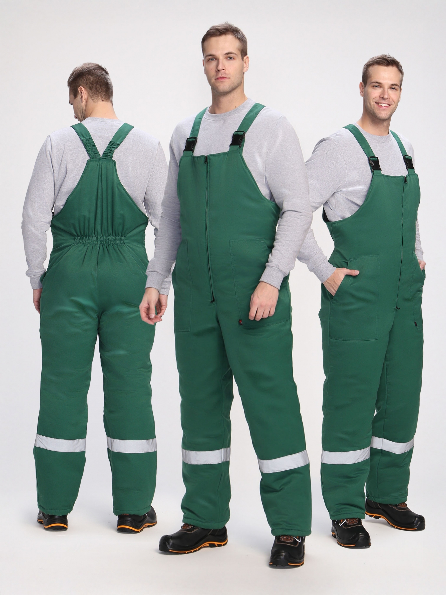 Полукомбинезон зимний Экспертный-Люкс (тк.Смесовая,210), зеленый